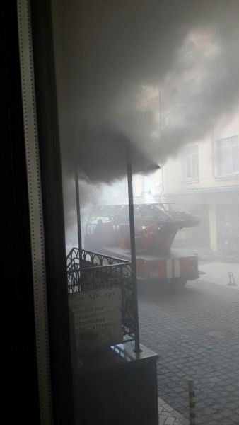 В центральной части Киева горел ресторан