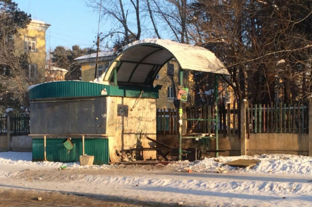 Остановка после взрыва.
