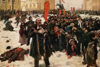 Картина Владимира Маковского «9 января 1905 г. на Васильевском острове».