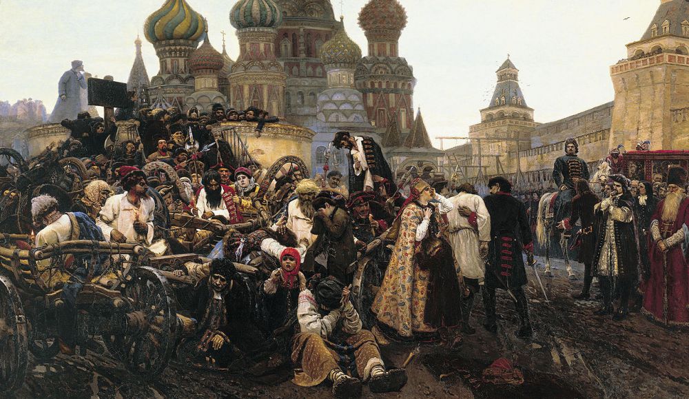 В 1878 году Суриков женился на Елизавете Шаре. У пары было двое детей: Ольга и Елена. В это же время Суриков, обратившись к временам эпохи Петра I, начинает работу над картинной «Утро стрелецкой казни» (1881), которую завершил через три года. В 1891 году художник стал членом Товарищества передвижных выставок.