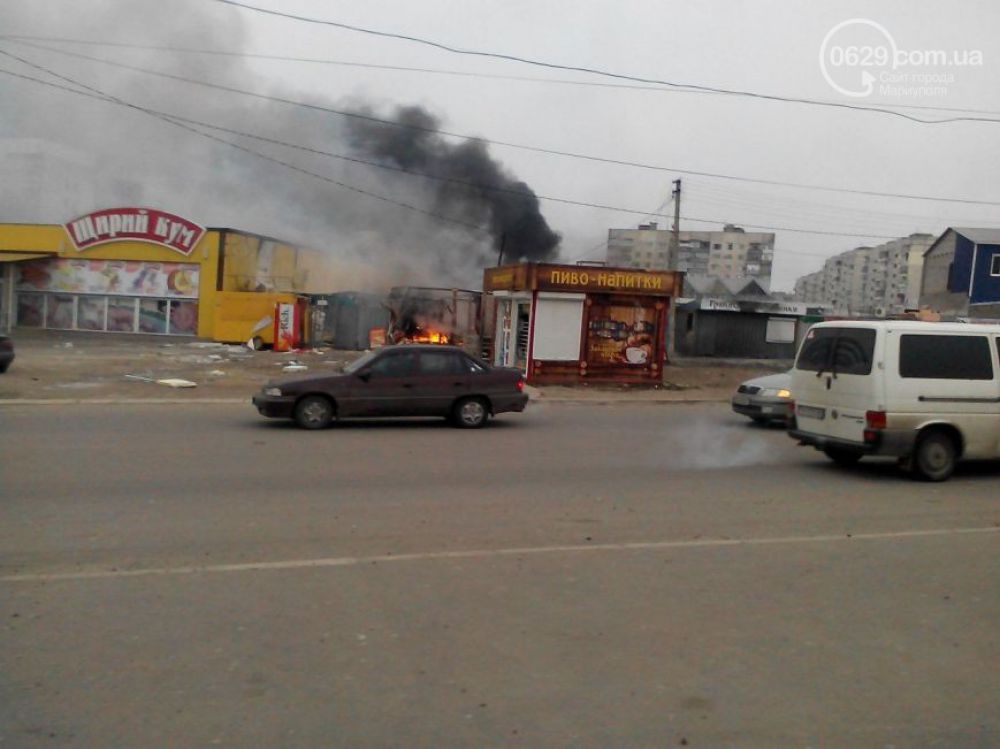 Последствия обстрела в Мариуполе