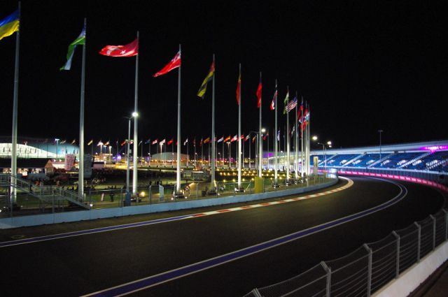 Трасса «Формулы-1» в Олимпийском парке Сочи.