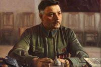 И. Бродский. Портрет Климента Ворошилова в кабинете, 1929 г.