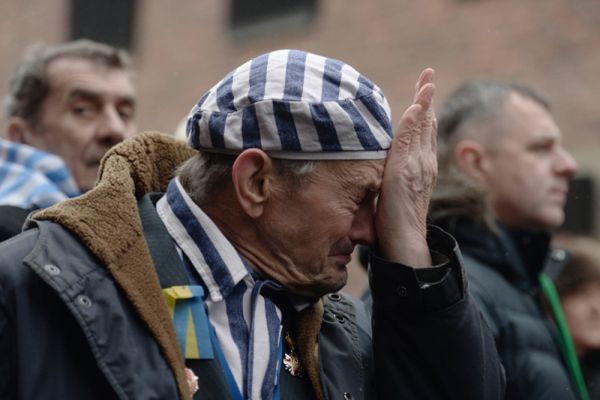 Бывший узник концентрационного лагеря Аушвиц Игорь Малицкий на мероприятии, посвященном 70-летию освобождения концентрационного лагеря Аушвиц-Биркенау, в Освенциме.