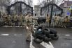 Протест бойцов батальона «Айдар» под Министерством обороны