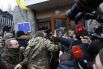 Протест бойцов батальона «Айдар» под Министерством обороны