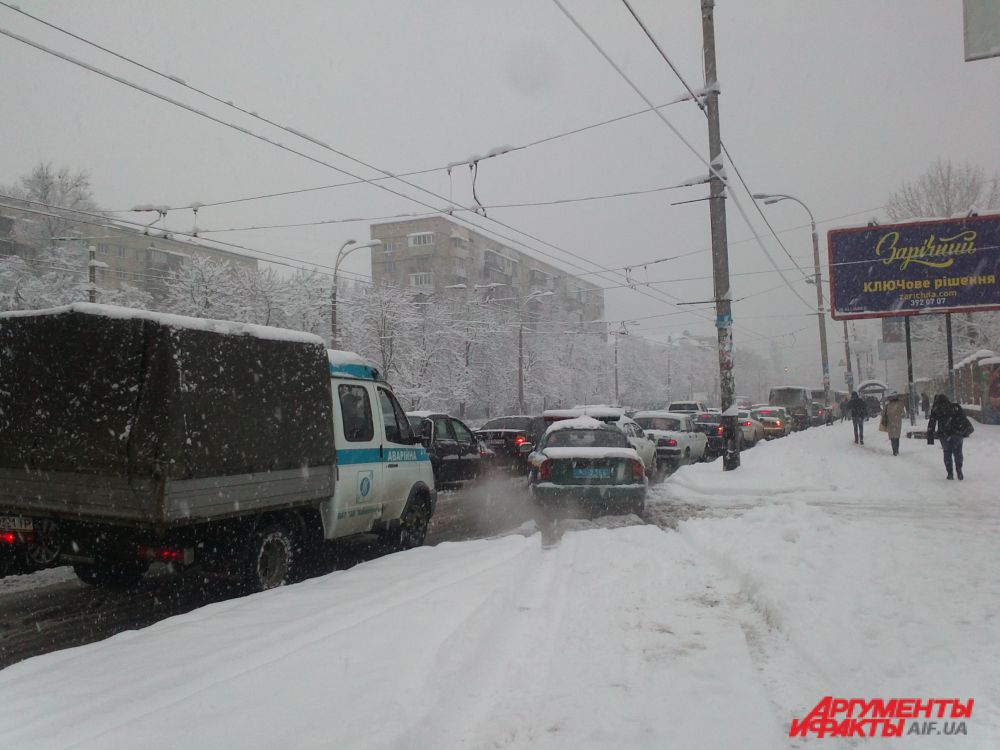 Снегопад в Киеве
