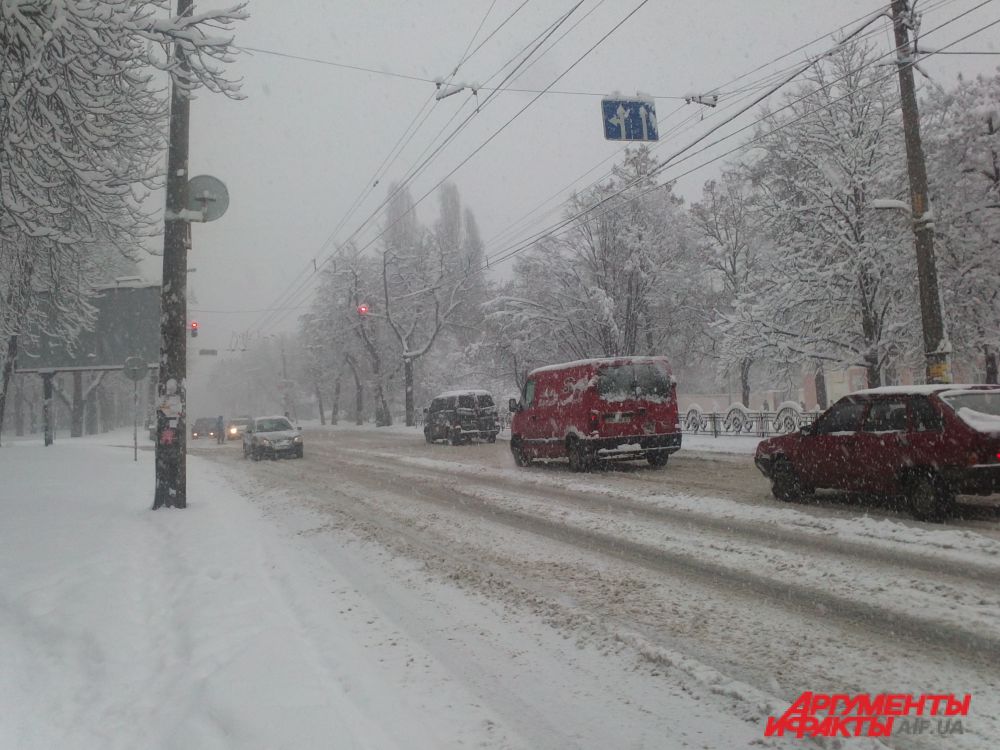 Снегопад в Киеве