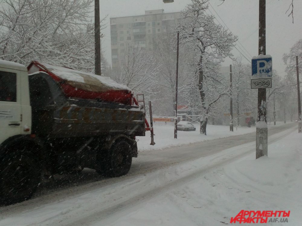 Снегопад в Киеве