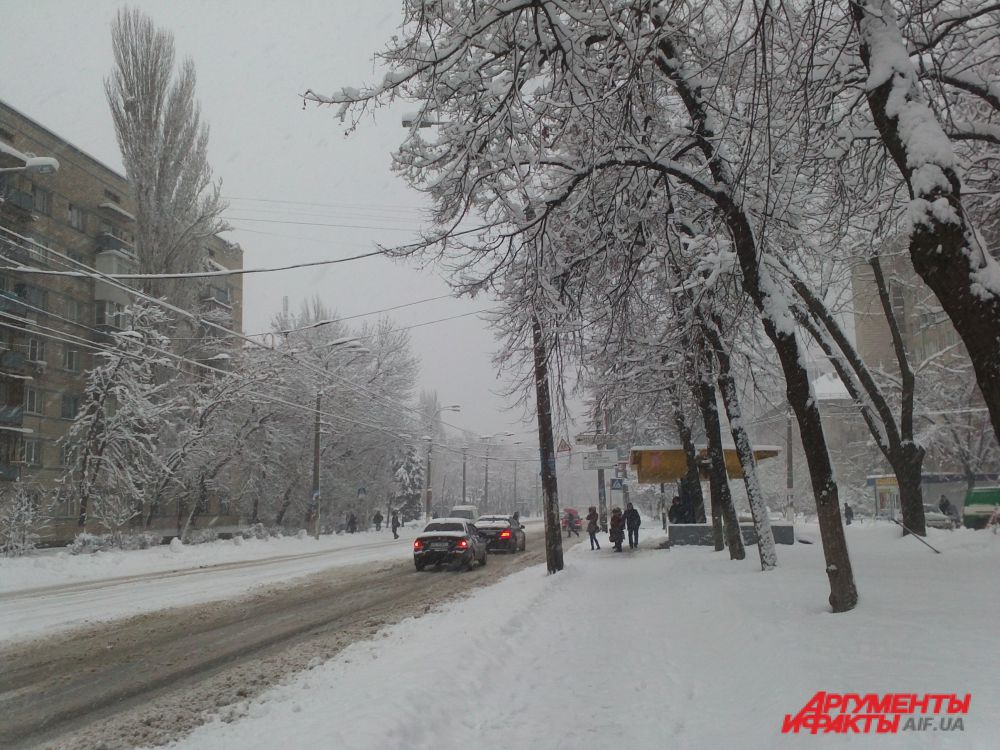 Снегопад в Киеве