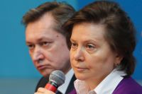 Губернатор Югры Наталья Комарова и мэр Сургута Дмитрий Попов. 