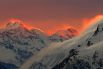 3 февраля. Закат в горах неподалеку от швейцарского курорта Санкт-Мориц. 