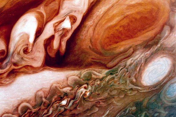 Атмосфера Юпитера. Снимок сделан зондом «Вояджер-1» в 1979 году.