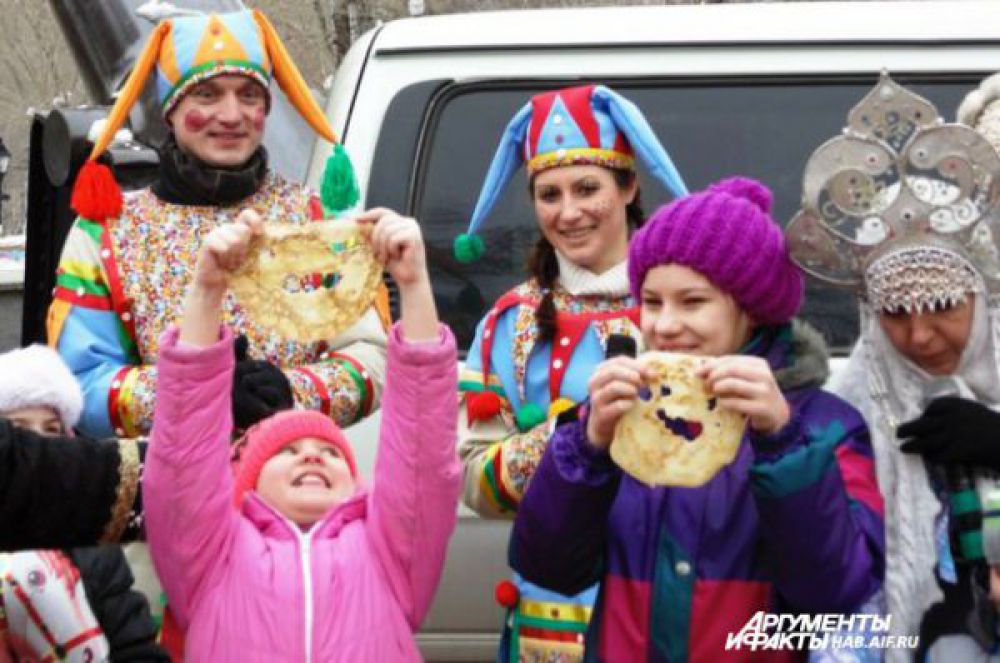 Масленичные гулянья в Хабаровске.