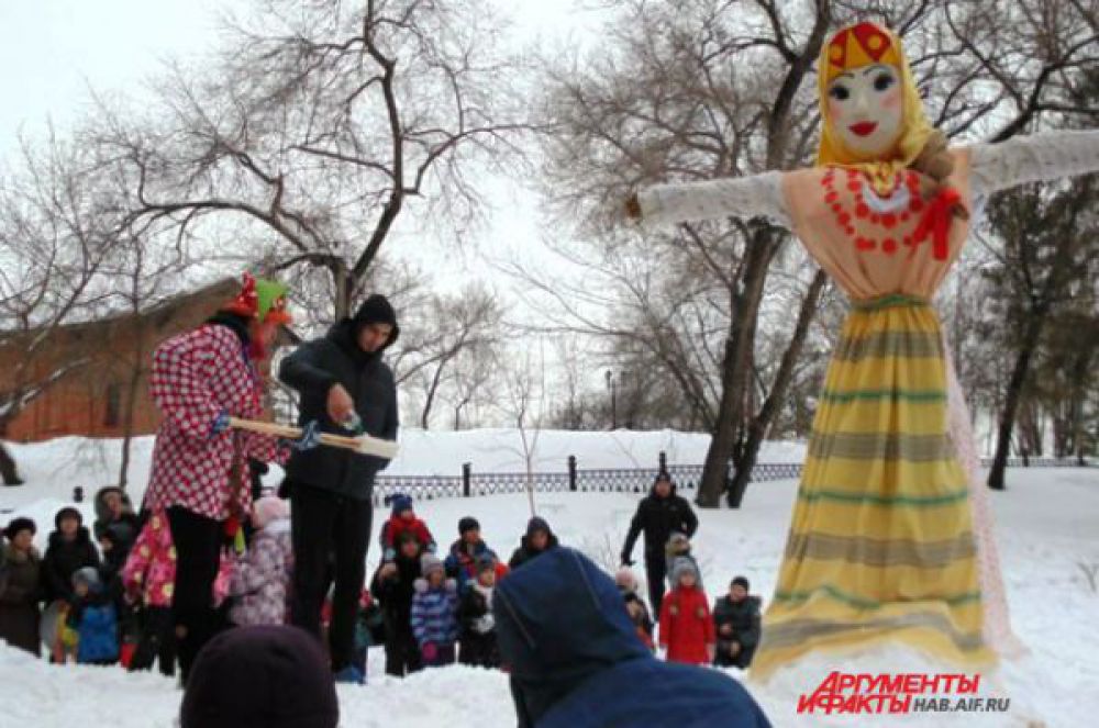 Масленичные гулянья в Хабаровске.
