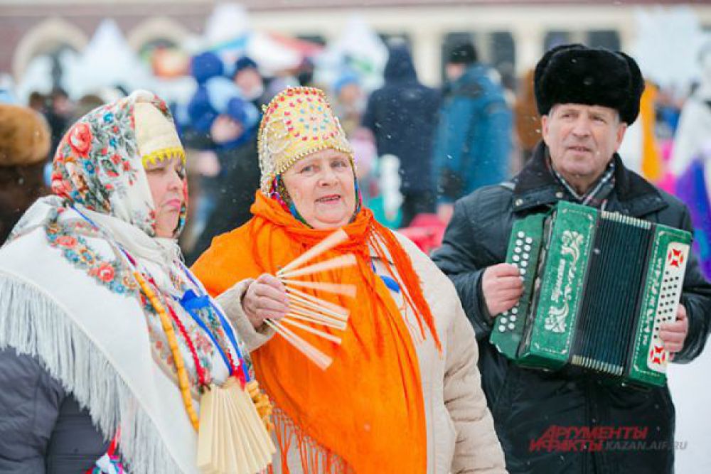 Масленичные гулянья в Казани.