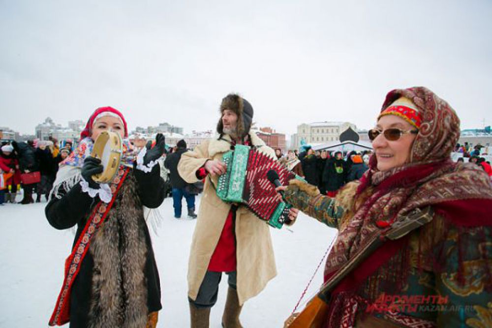 Масленичные гулянья в Казани.