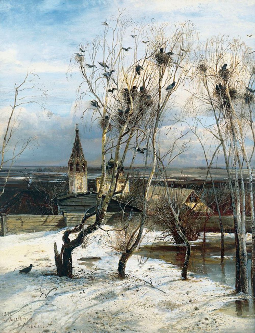 Алексей Саврасов. «Грачи прилетели». 1871 год.