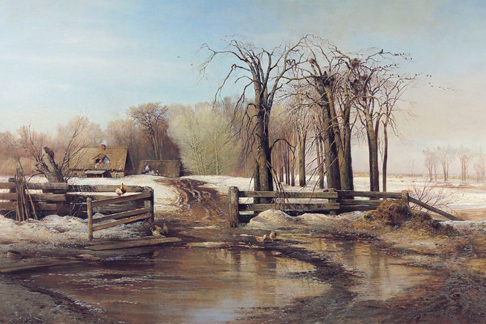 Алексей Саврасов. «Весенний день». 1873 год.