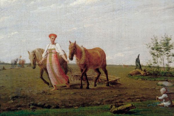 Алексей Венецианов. «На пашне. Весна». Первая половина 1820-х годов.