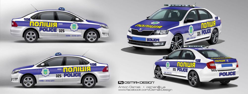 Украинцы предлагают свои варианты окраса патрульных авто