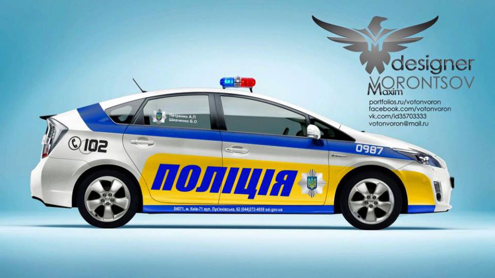 Украинцы предлагают свои варианты окраса патрульных авто