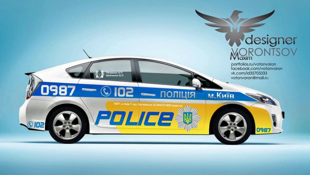 Украинцы предлагают свои варианты окраса патрульных авто