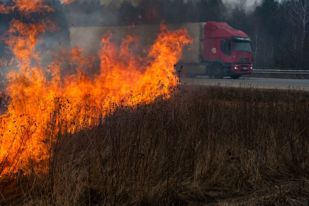 Пожар в Ново-Николаевском Выгоничского района. 21 марта.