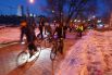 Ночной пробег с фонариками «Велосветлячки» состоялся в Перми в субботу, 28 марта.