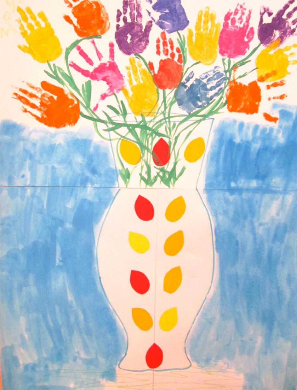Участник №31. Коллективная работа детей средней группы «Колокольчики» детского сада №153. «Весенние цветы приносят радость»