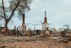 Последствия пожара в деревне Новокурск Республики Хакасия.