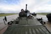 Военные демонстрируют бронетранспортер БТР-82А на репетиции Парада в Ростовской области.