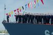 Военнослужащие Черноморского флота во время генеральной репетиции Парада Победы в Севастополе.