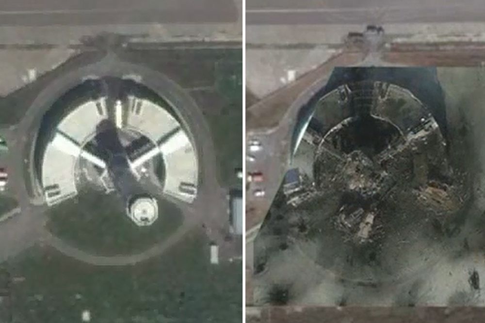 Донецкий аэропорт на снимках 2014 и 2015 года.