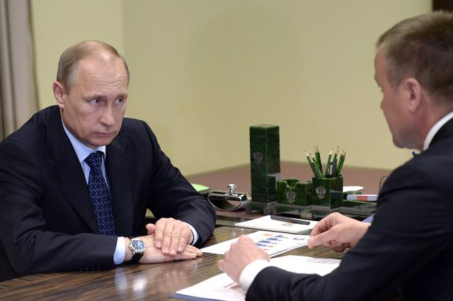 Встреча Владимира Путина и Сергея Ерощенко.