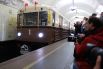 15 мая. Ретро-поезд №1 во время торжественного запуска «Парада поездов» в рамках праздничных мероприятий, посвященных юбилею Московского метрополитена.