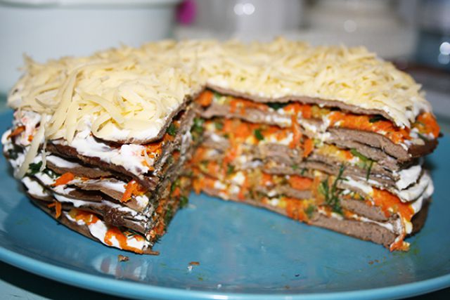 Рецепт вкусного печеночного торта с фото: готовим дома пошагово