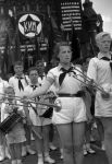 Пионеры на демонстрации в честь Коммунистического интернационала молодежи. 1936 год.