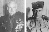 Пётр Недашковский в День Победы 2006 года и в 1944-м.