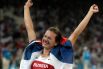 Самой успешной Олимпиадой для Исинбаевой стали игры в Пекине. 18 августа 2008 года спортсменка завоевала золотую медаль. При этом она сначала установила Олимпийский рекорд (4,95 метра) а затем мировой (5,05 метра).