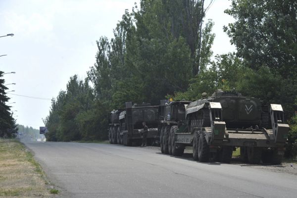 Военные ВСУ в районе Авдеевки. 