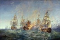 Фрагмент картины А. Блинкова «Сражение у острова Тендра 28–29 августа 1790 года».
