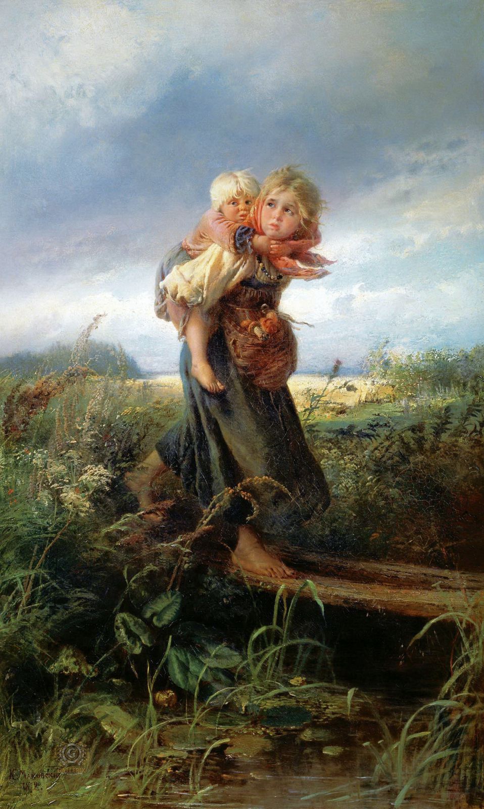 В 1870 году художник становится одним из основателей «Товарищества передвижных художественных выставок», продолжая работать над картинами с сюжетами из повседневной жизни. В это время художник создает полотно «Дети, бегущие от грозы» (1872).