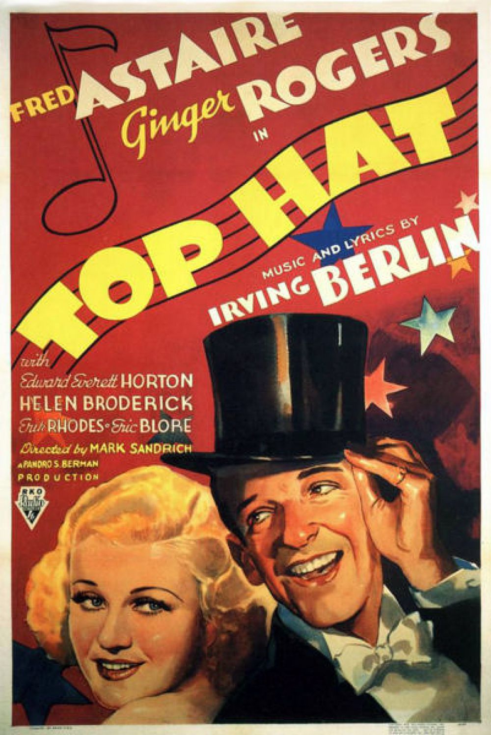 Постер музыкального фильма «Цилиндр» (Top Hat, 1935) режиссера Марка Сендрича с изображением Фреда Астера и Джинджер Роджерс ушел с молотка за $37,5 тысяч. Это выше оценочной стоимости, составлявшей $30 тыс.