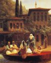 «Восточная сцена (В лодке)». Поездка на лодке по Кумкапи в Константинополе. 1846 год. Музей-заповедник «Петергоф»