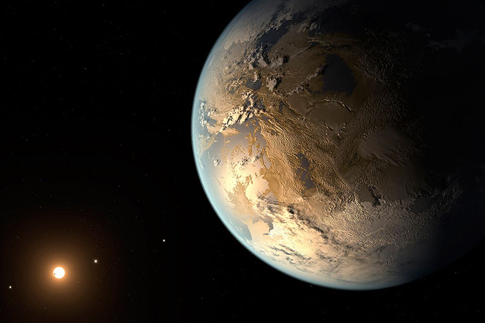 Экзопланета Kepler-186f находится на расстоянии 500 световых лет от Земли и вращается вокруг красного карлика, который меньше и слабее Солнца. Радиус экзопланеты примерно на 18 процентов больше, чем у Земли. До открытия Kepler-452b экзопланета Kepler-186f считалась наиболее похожей на Землю. Однако некоторые ученые сомневаются в том, что вблизи красных карликов возможна жизнь.