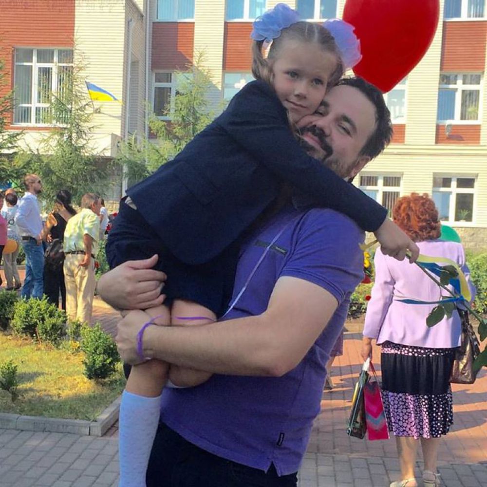 Антон Лирник с дочерью Соней