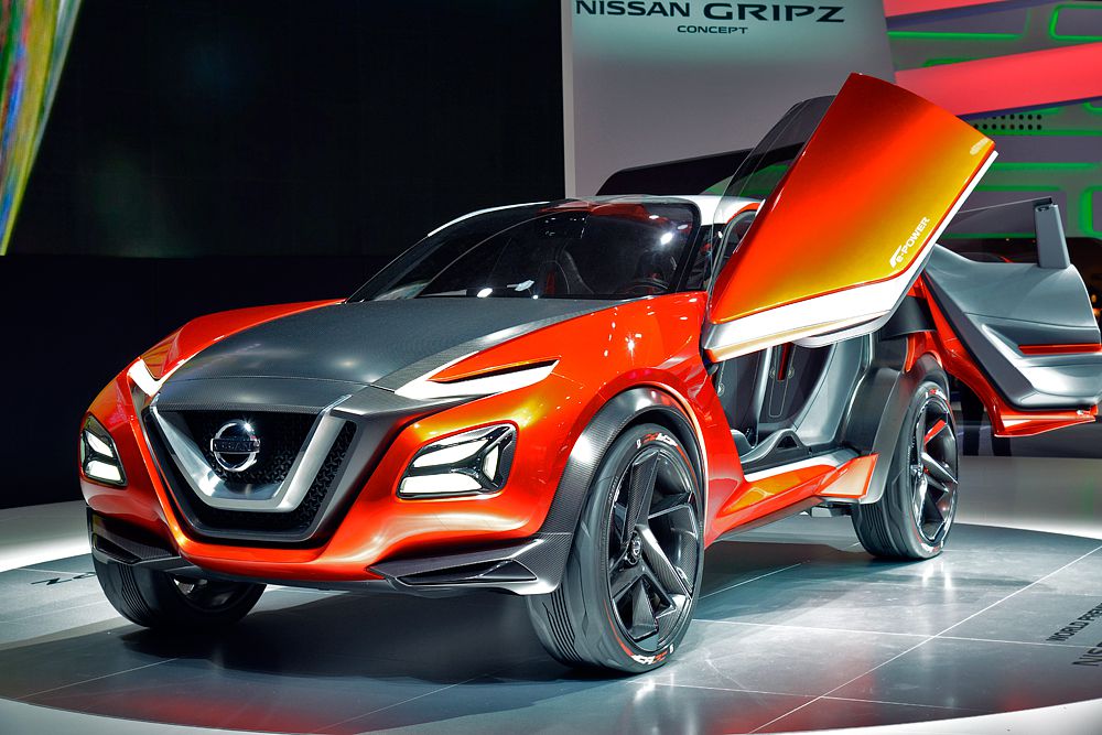 Nissan Gripz. Разрабатывая дизайн концептуального кроссовера Gripz, стилисты Nissan черпали вдохновение в образах знаменитого спорткара 240Z Desert Racer и гоночных мотоциклов.