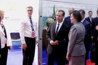 Дмитрий Медведев и Наталья Комарова на инвестфоруме в Сочи.