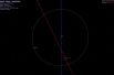 Астероид 2005 YU55 (на фото - в виде точки на красной линии) сразу же после открытия был причислен к потенциально опасным. Имеет темную поверхность и диаметр около 400 метров. 8 ноября 2011 года пролетел на расстоянии около 324,6 тыс. км от Земли.